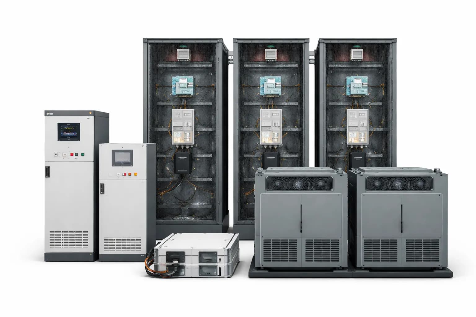 Energy Storage System rack with power electronics